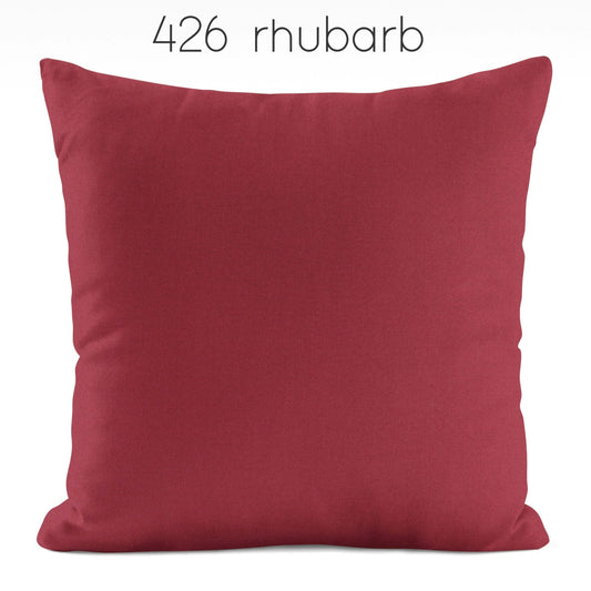 Rhubarb Red Cotton Pillow Covers Custom Made to Order color 426