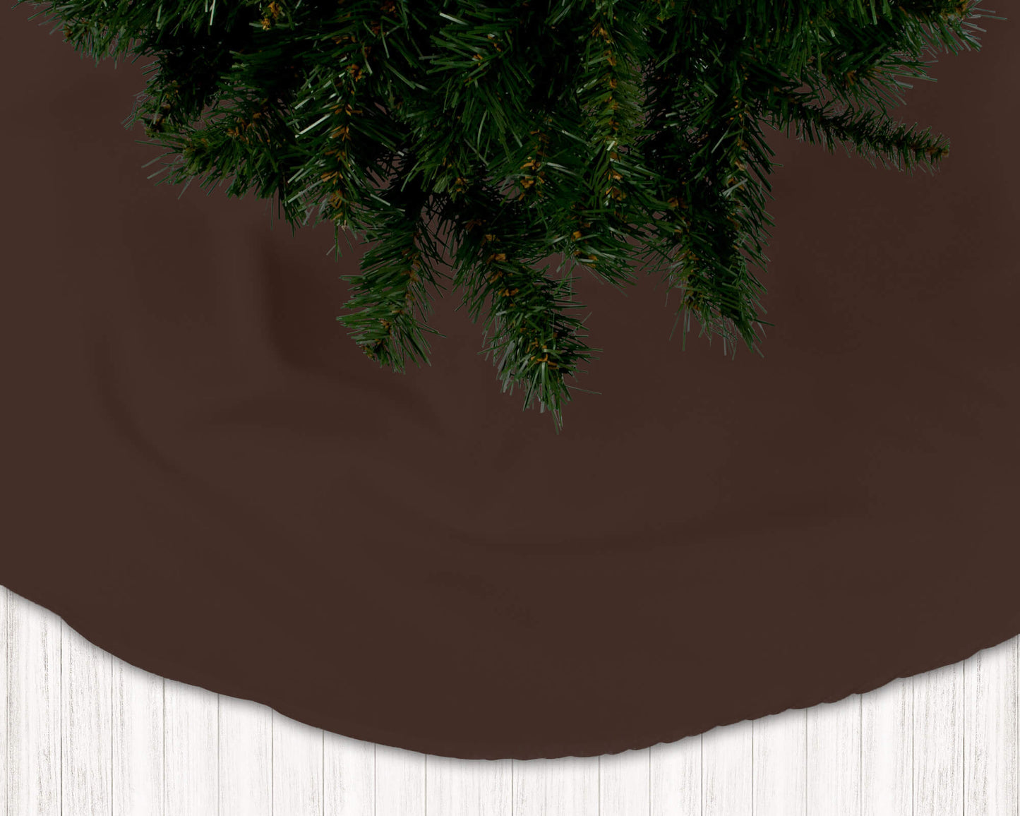 Dark Brown Holiday Christmas Tree Skirts - b427