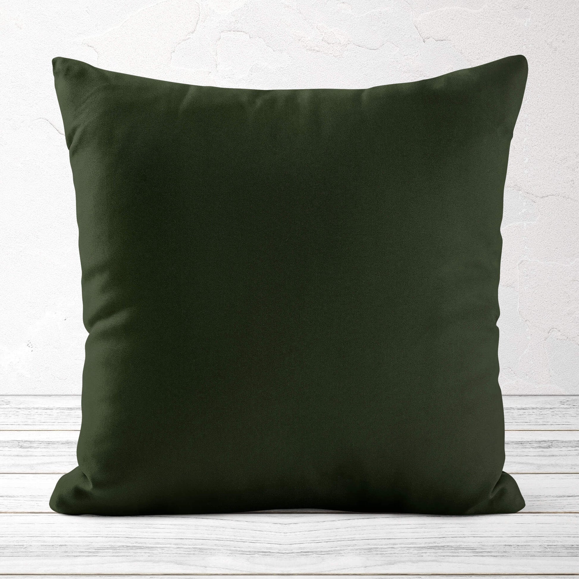 Dark Pine Green Throw Pillow Covers and Euro Shams Premium USA Cotton - b43