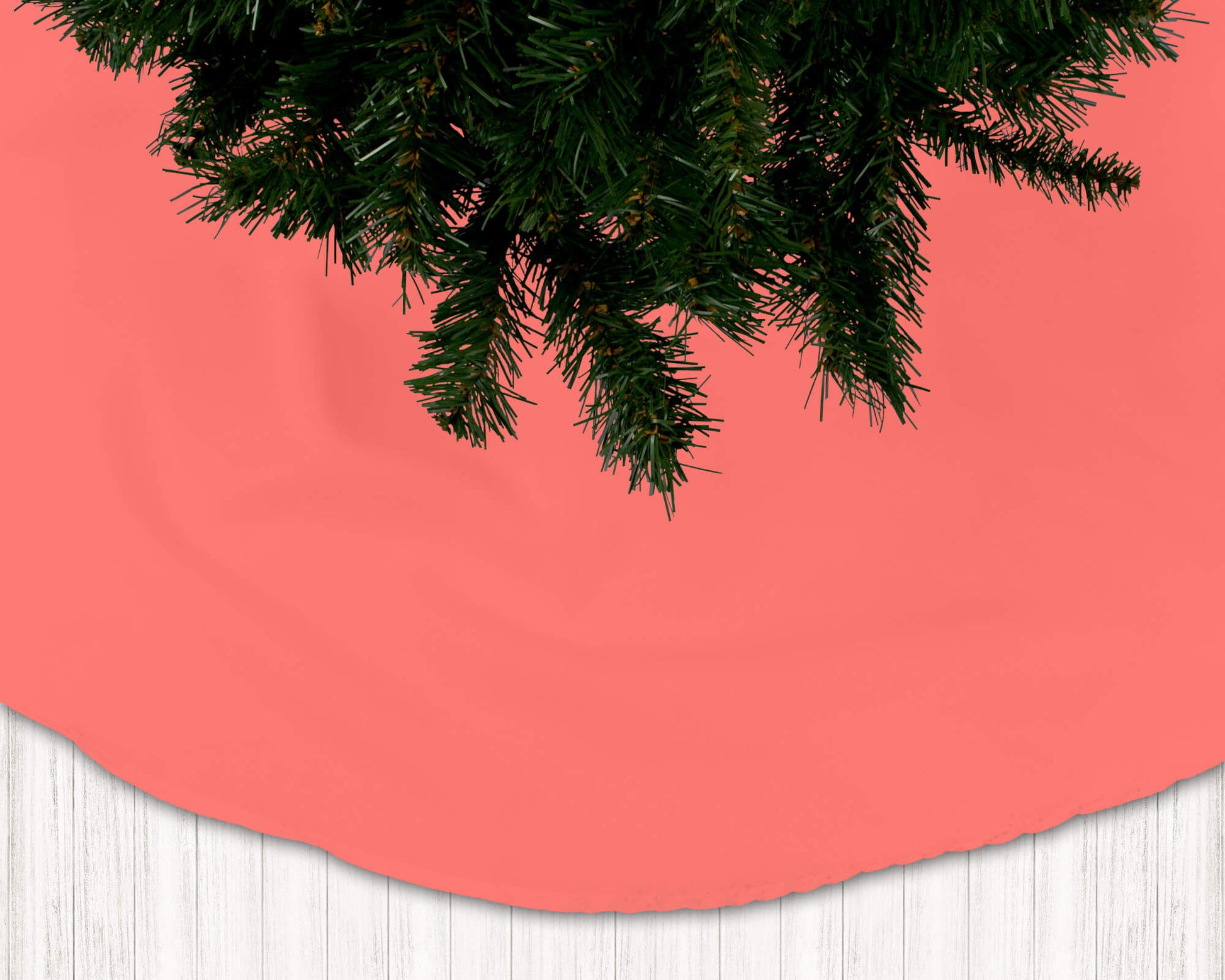 Salmon Orange-Pink Holiday Christmas Tree Skirts - b444