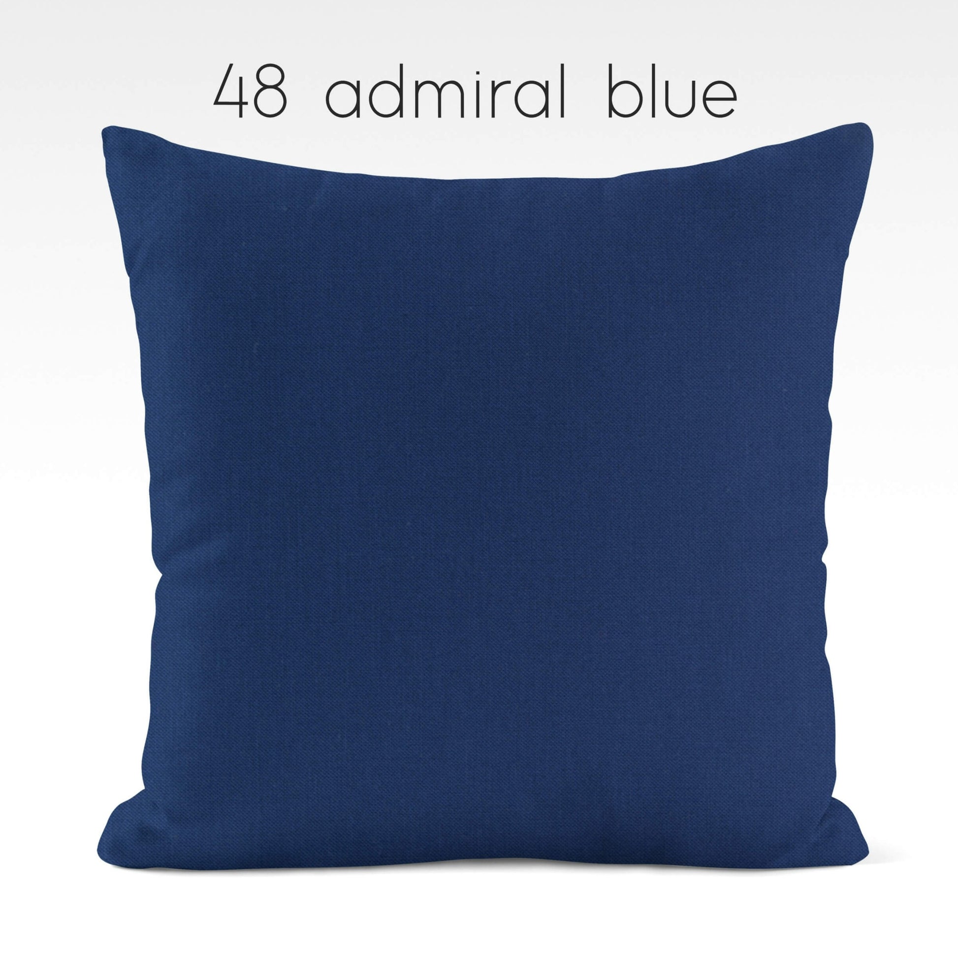 Admiral Blue Cotton Pillow Covers Custom Made to Order color 48