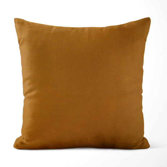 Solid Mustard Gold Homespun Throw Pillow Covers