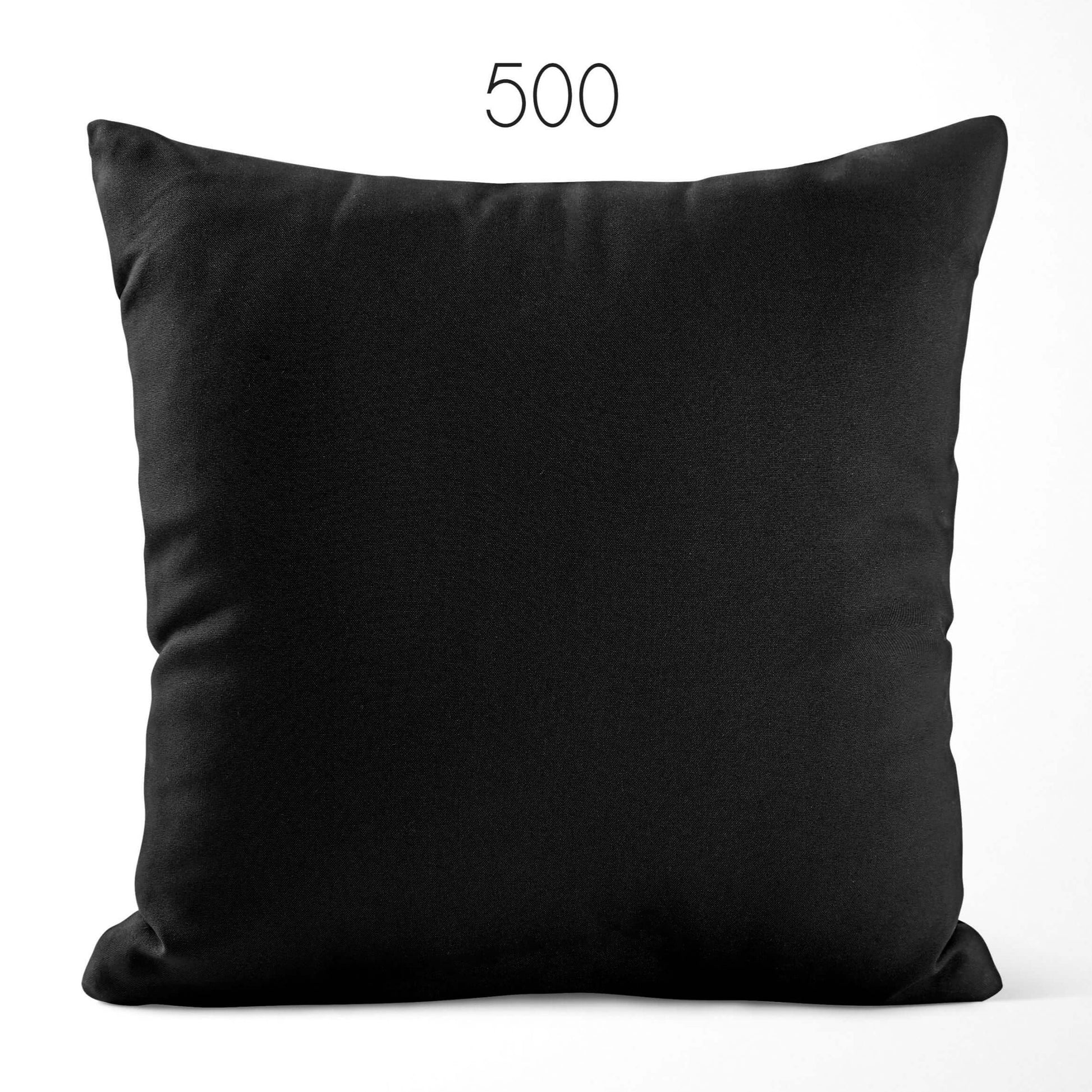 Black Solid Homespun Cotton Pillow Covers Custom Made pattern 500