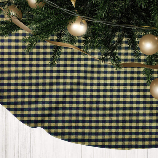 Black and Tan Homespun Check Country Christmas Tree Skirts