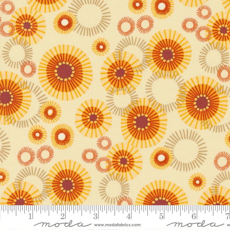 Cream Medallion Sunburst Valances Cafe Curtains