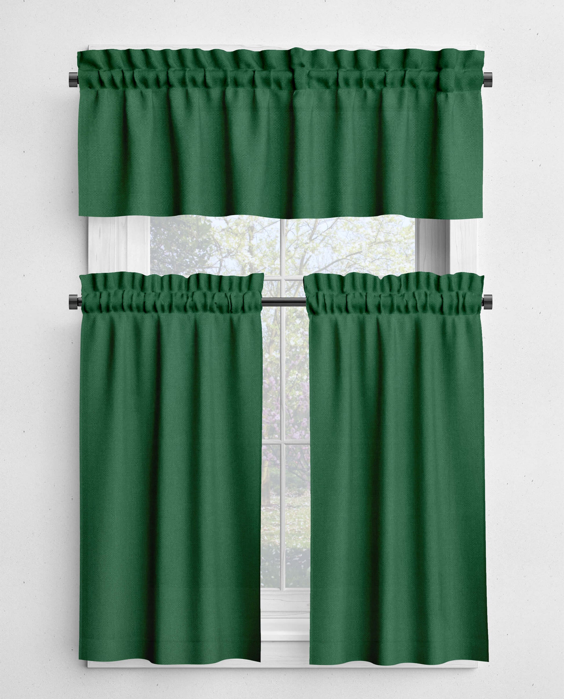 Dill Green Valances and Cafe Curtains Premium USA Cotton - b77