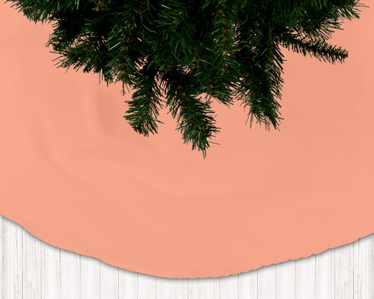 Peach Holiday Christmas Tree Skirts - b78