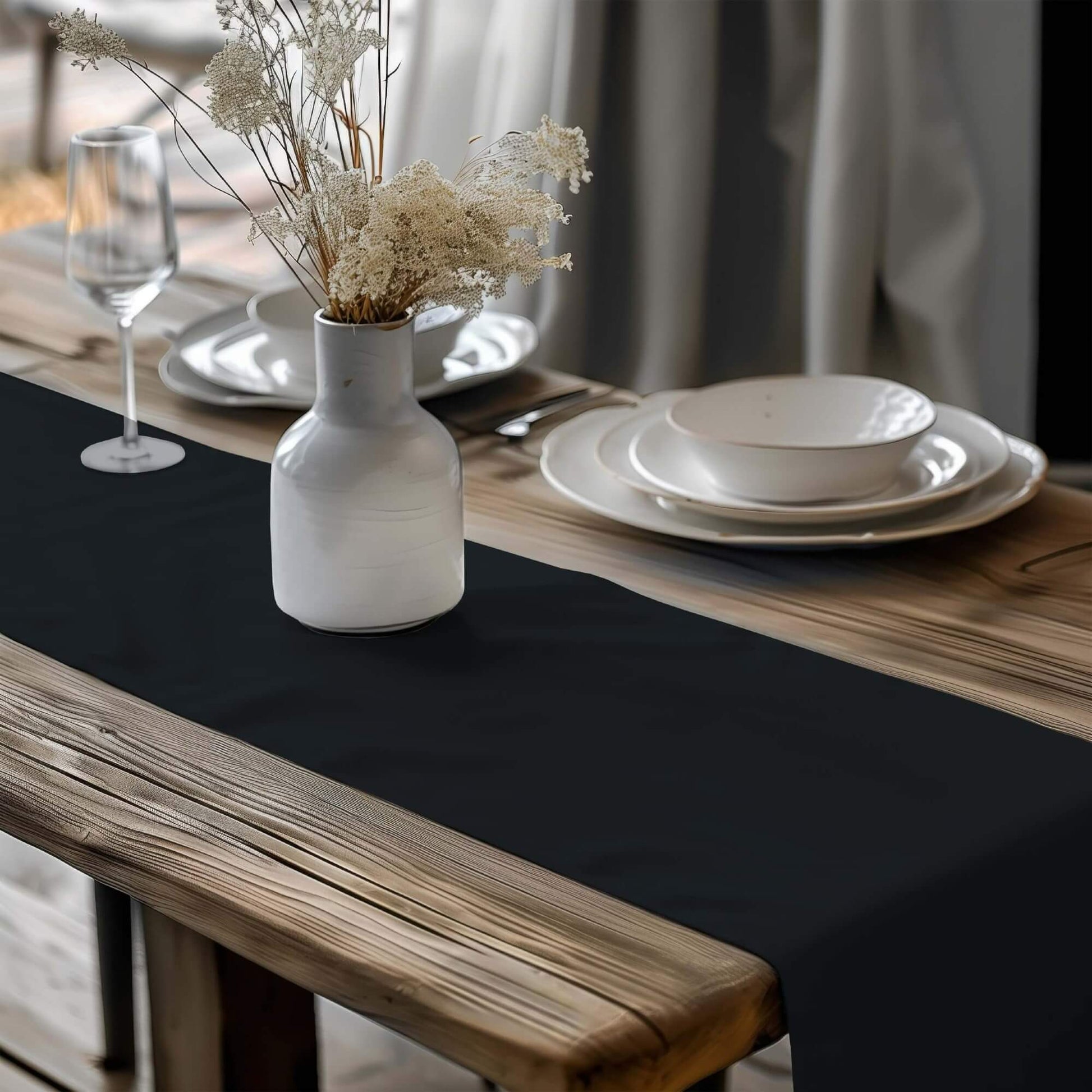 Black Table Runners Placemats color 99