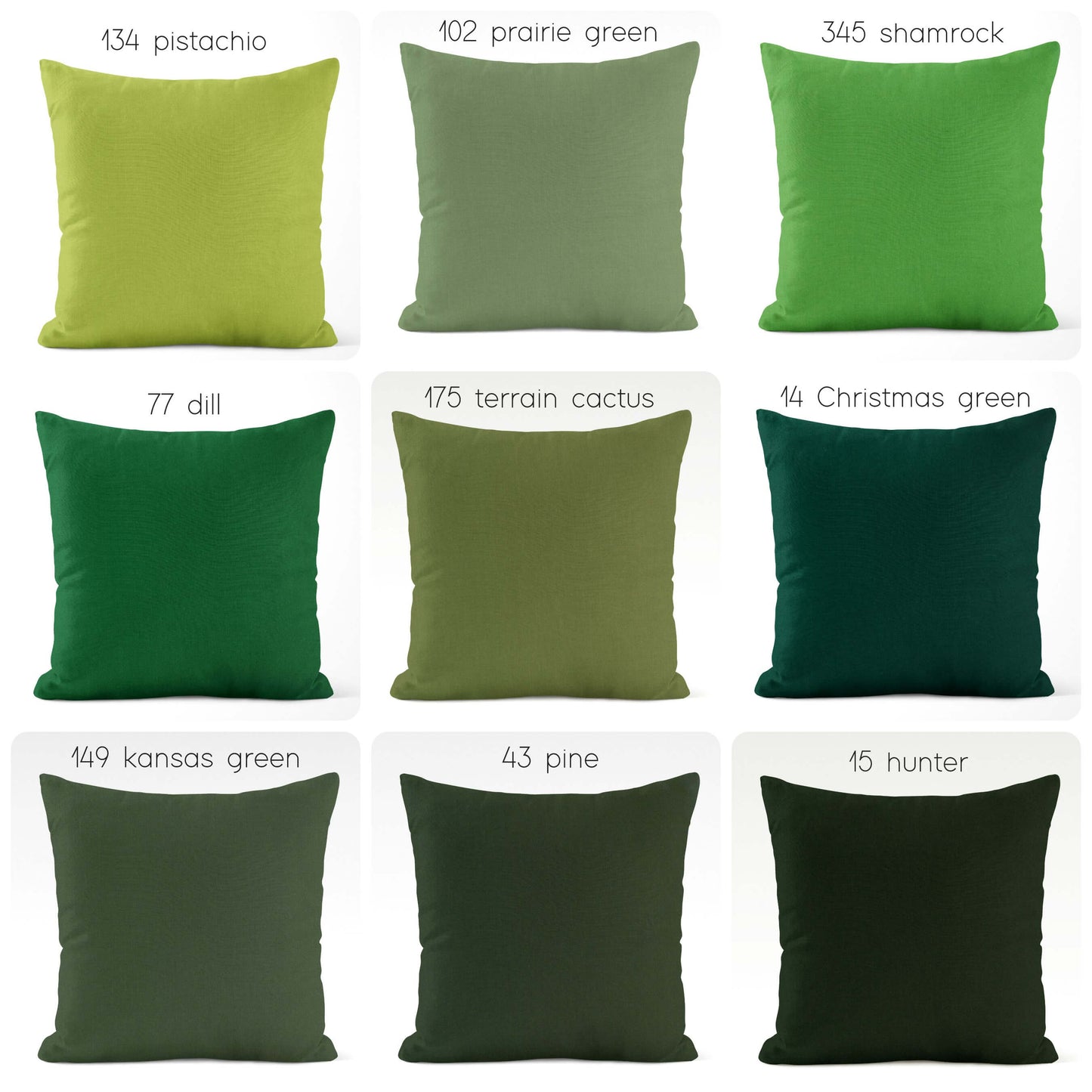 Terrain Cactus Green Cotton Pillow Covers color 175