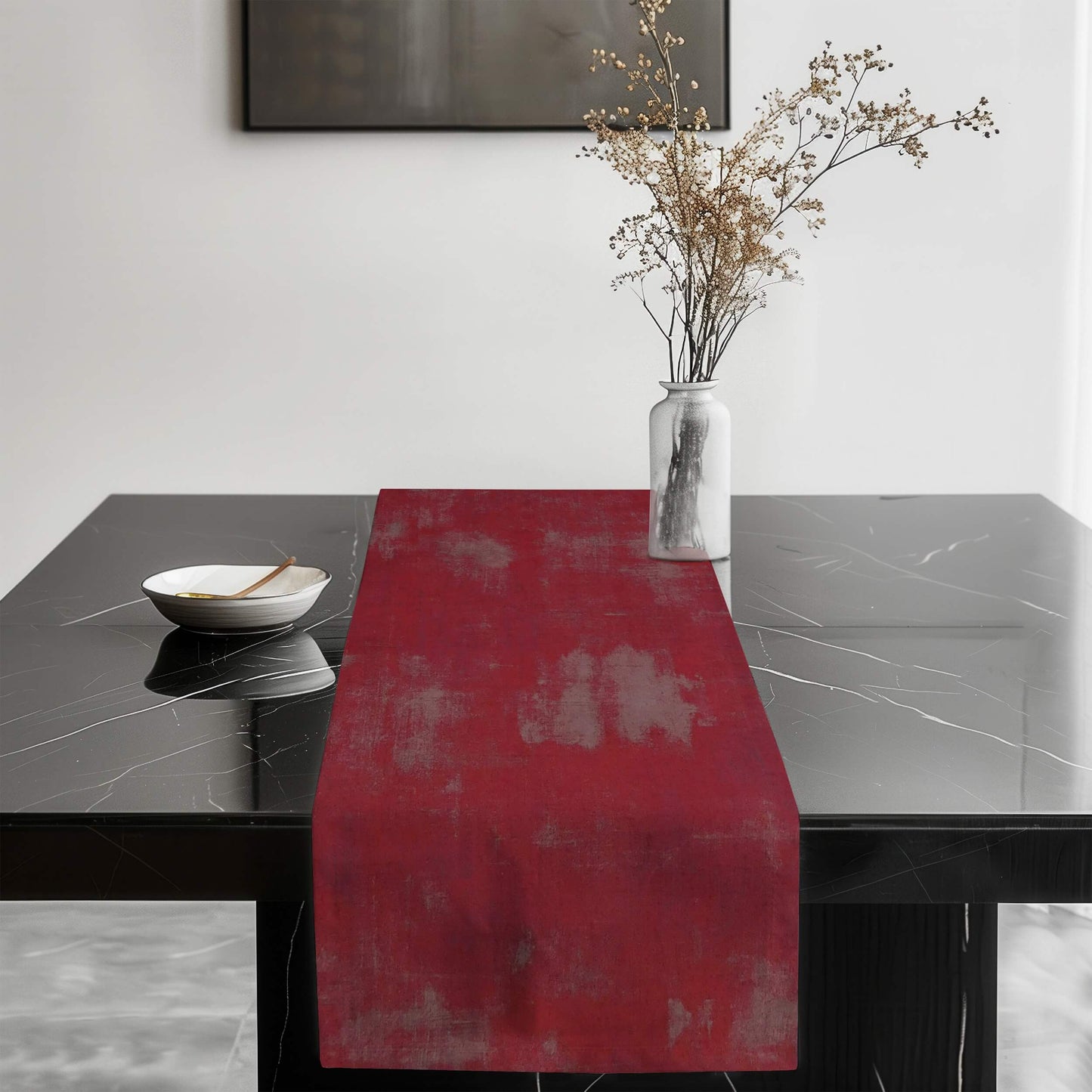 Maraschino Cherry Red Abstract Table Runners Placemats color 82