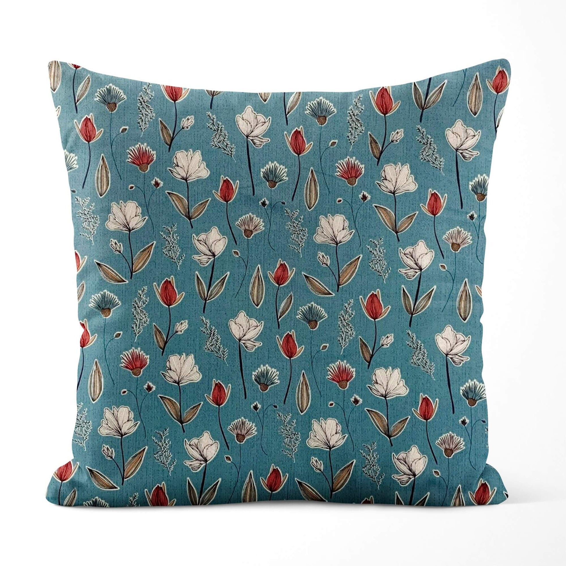 Wildflowers Blue Floral Pillow Covers and Euros Shams