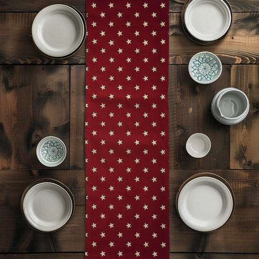 Red with Stars Table Runner Placemat pattern 31000