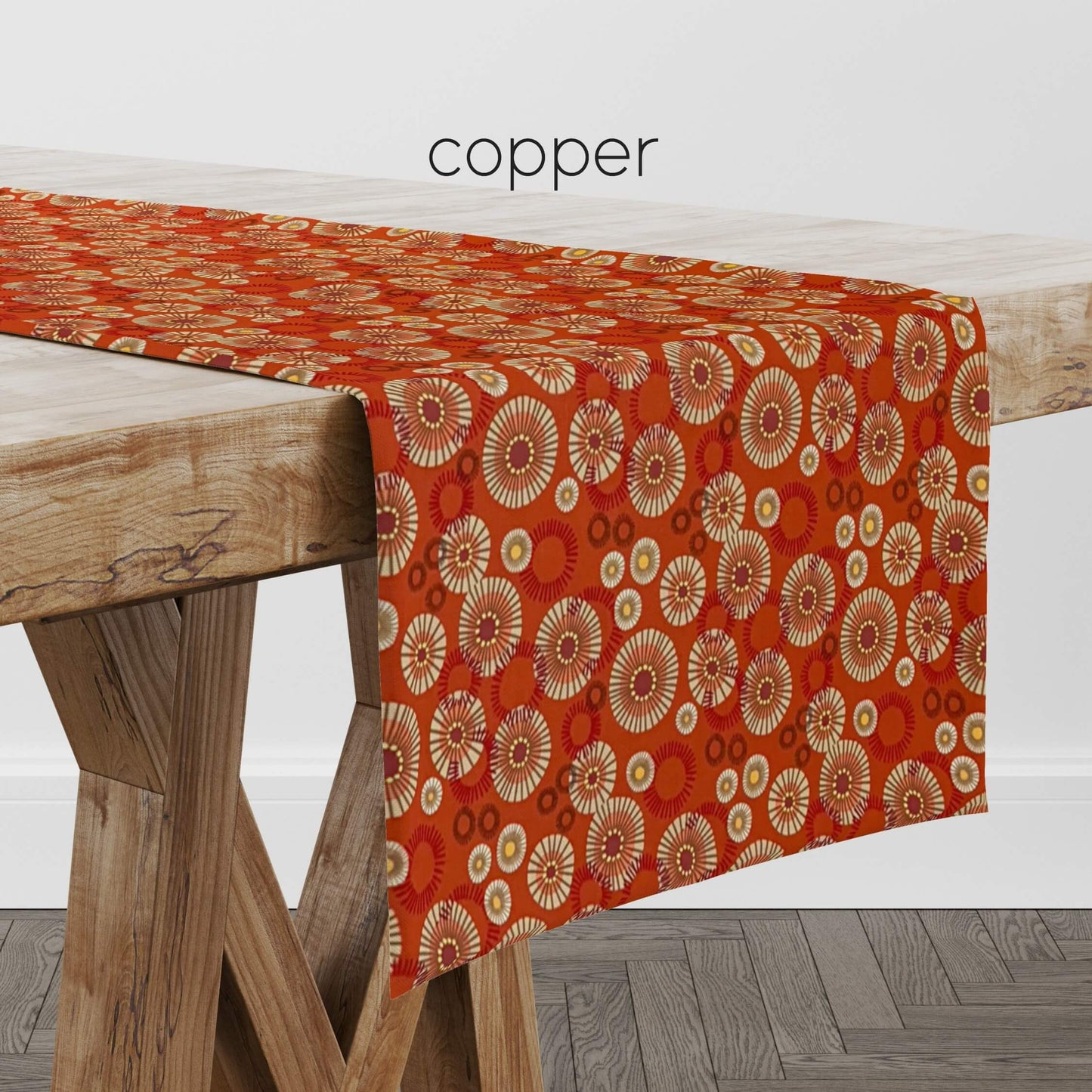 Copper Medallion Sunburst Table Runners Placemats