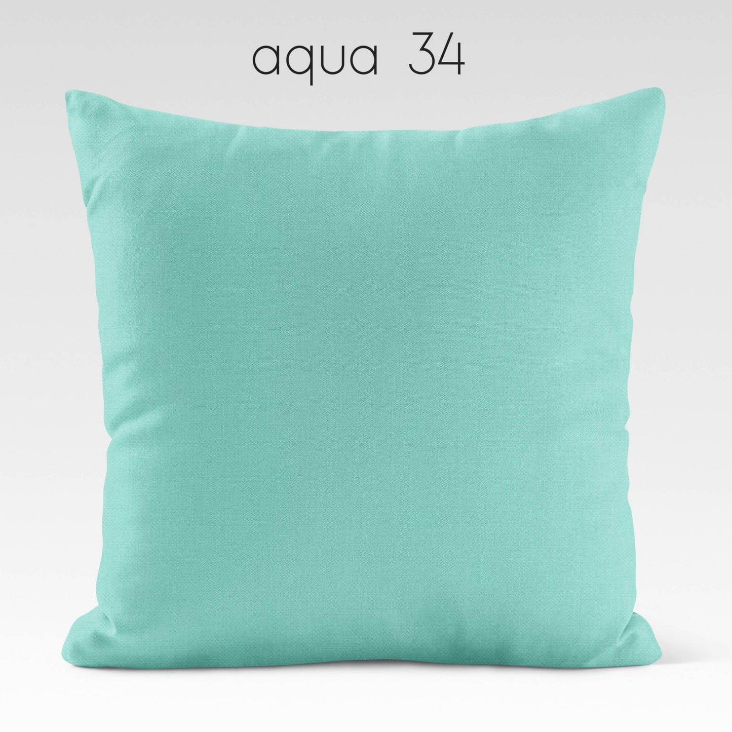 Aqua Cotton Pillow Covers Custom Made to Order color 34