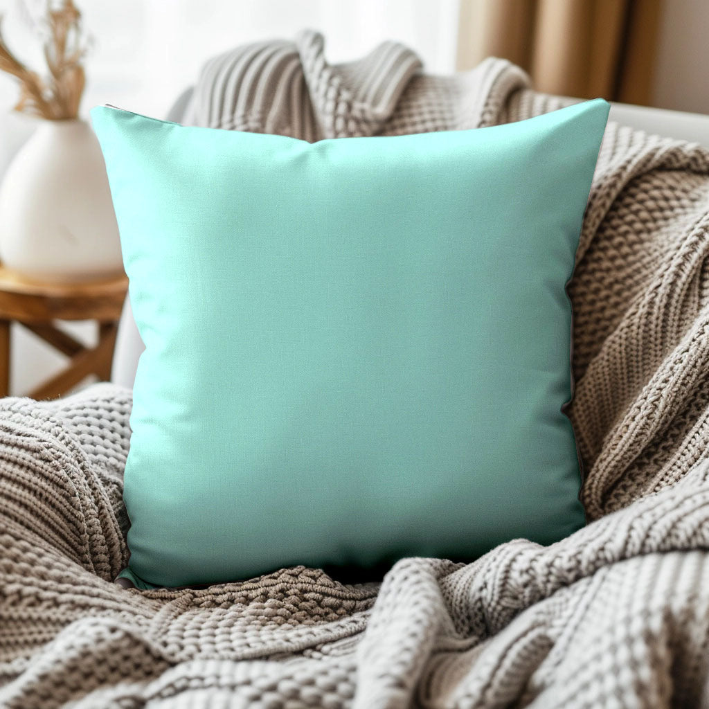 Aqua Cotton Pillow Covers Custom color 34