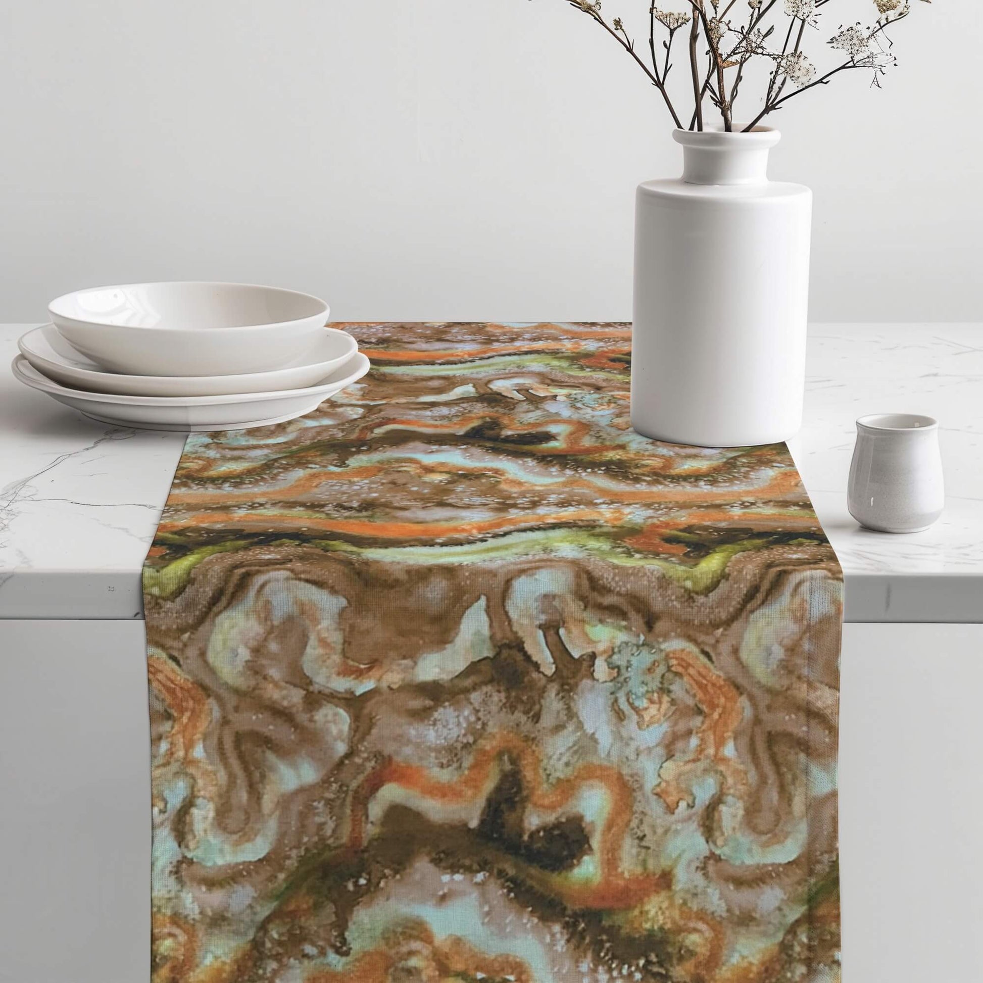 Adobe Canyon Desert Oasis Table Runners Abstract Colors