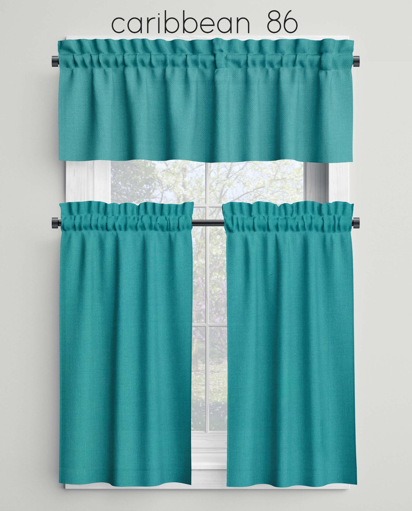 Caribbean Valances Cafe Curtains Custom Made to Order color 86