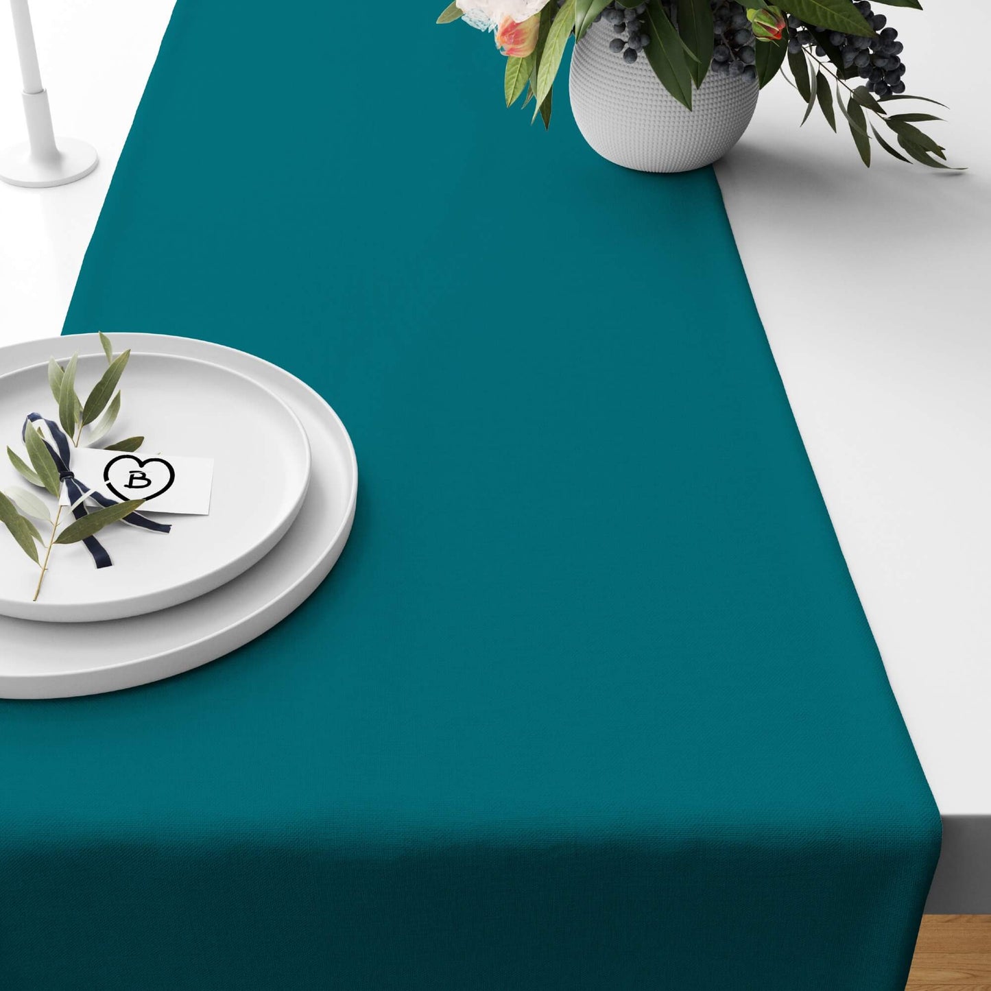 Lagoon Teal Table Runners Placemats color 270