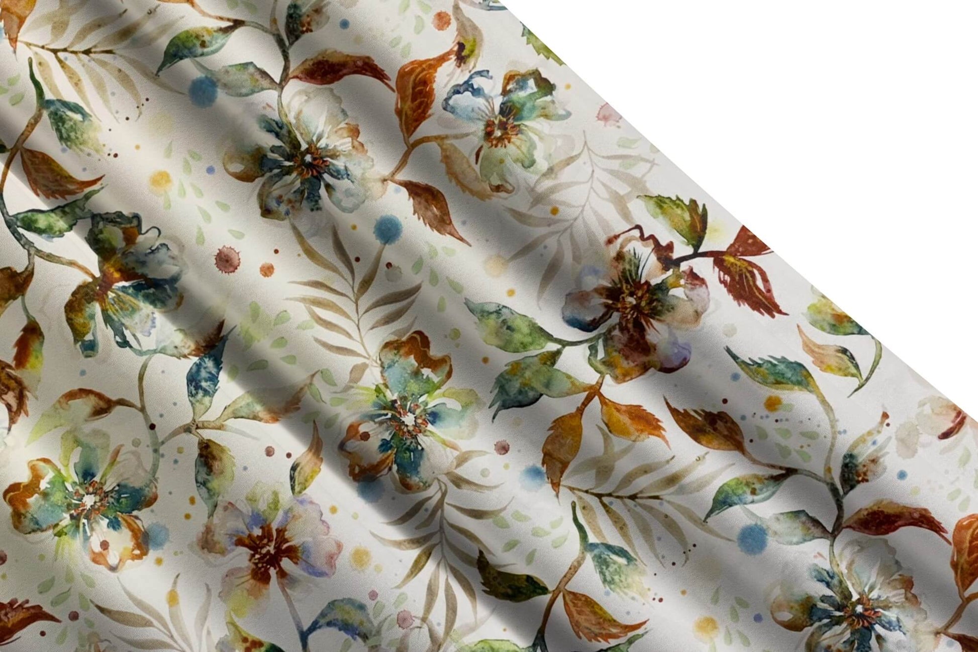 Cloud Desert Blooms Cream Floral Kitchen Valances and Cafe Curtains