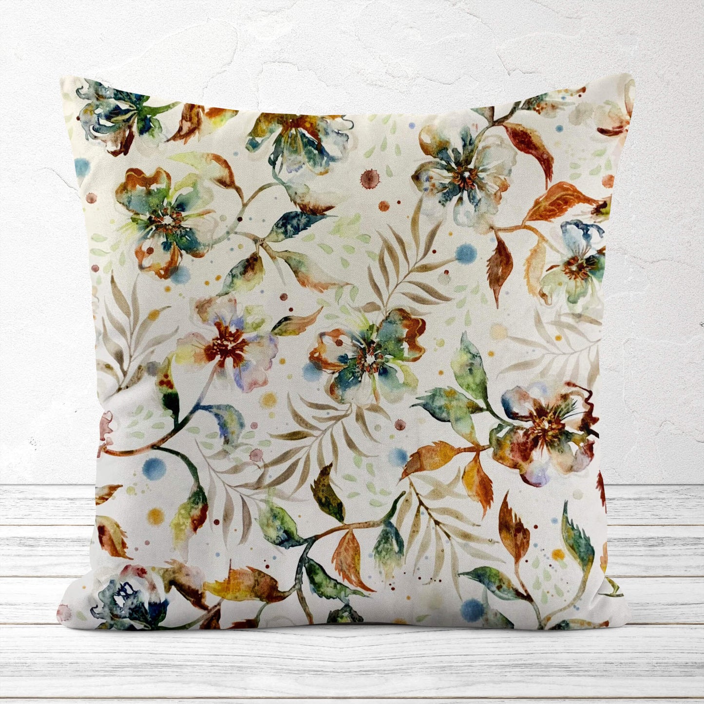 Cloud Desert Blooms Cream Floral Pillow Covers and Euro Shams