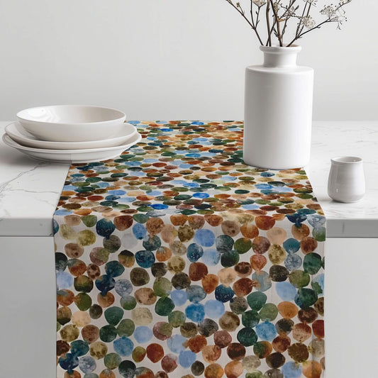 River Canyon Desert Oasis Table Runners Abstract Colors