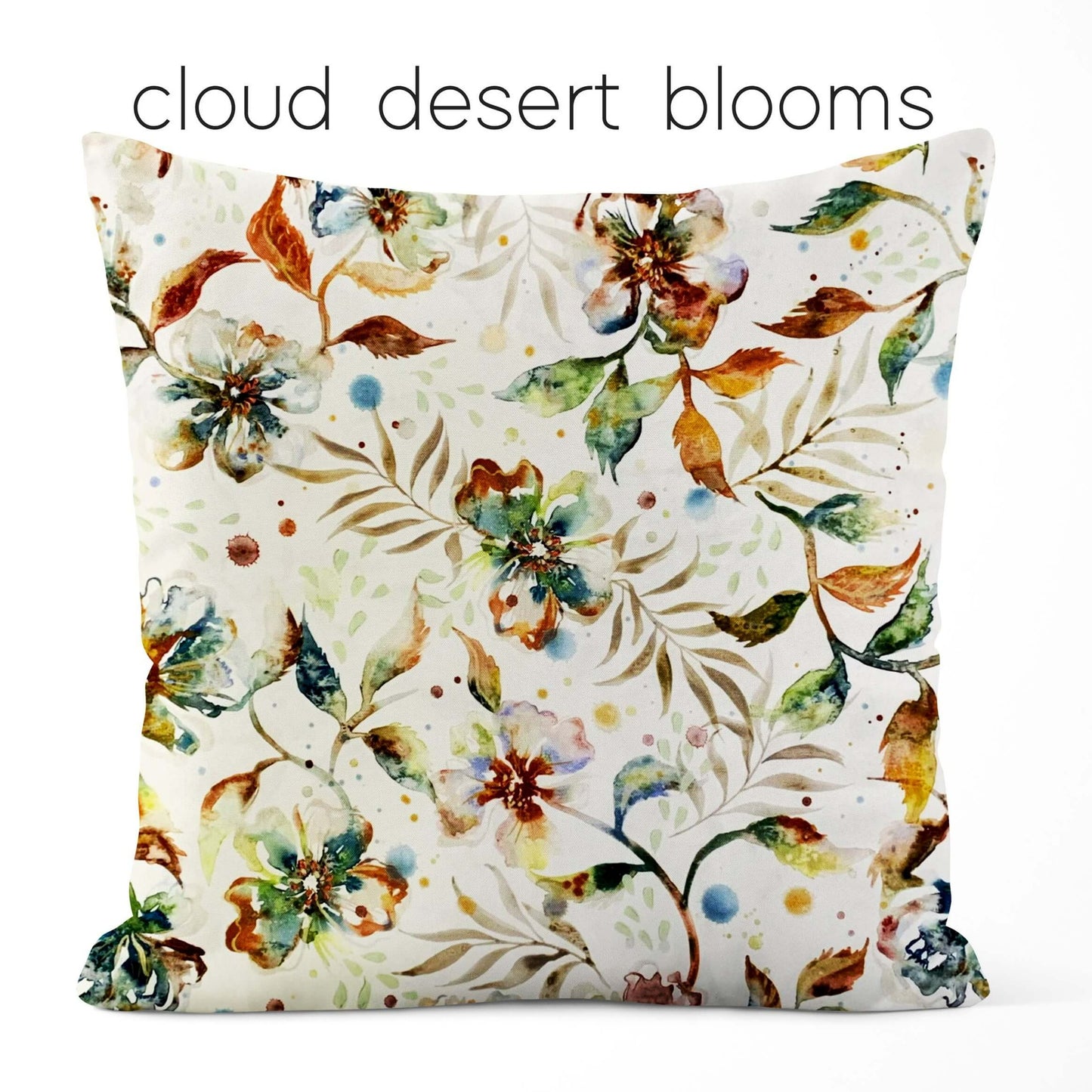 Cloud Desert Blooms Pillow Covers Cream Floral