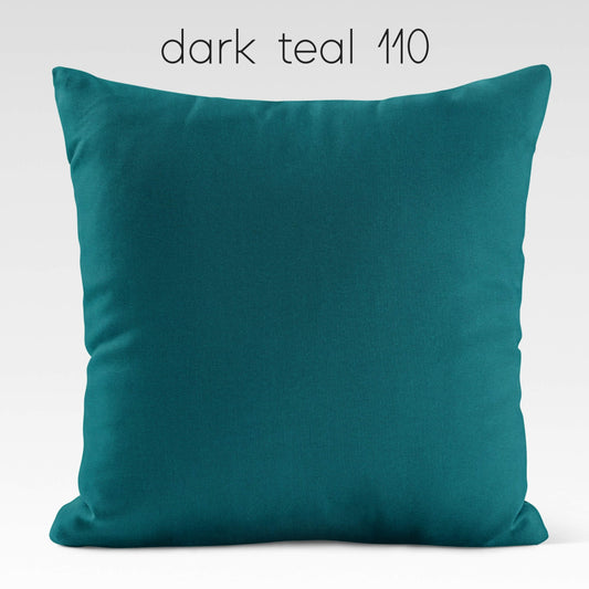 Dark Teal Cotton Pillow Covers Custom Made to Order color 110