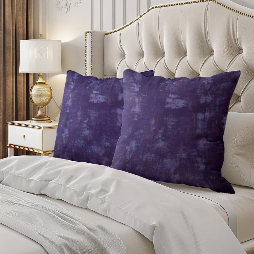 Eggplant Abstract Purple Pillow Covers color 245