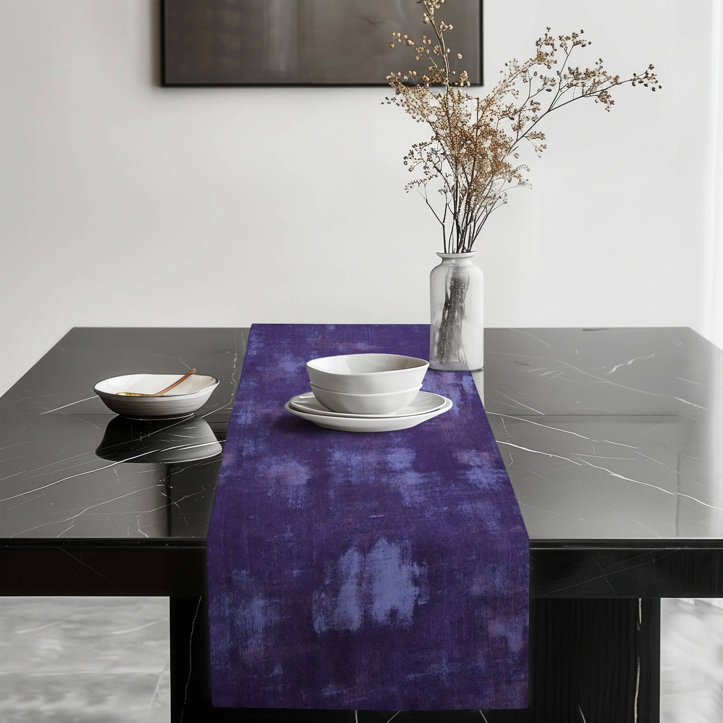 Eggplant Purple Abstract Table Runners Placemats color 245