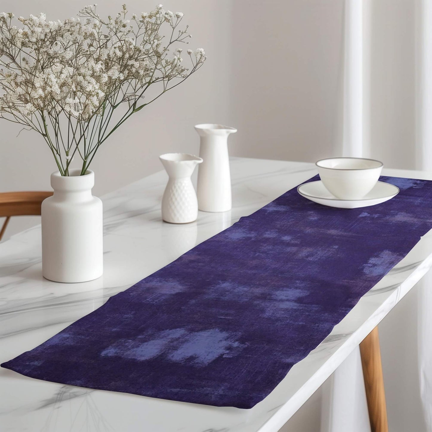 Eggplant Purple Abstract Table Runners Placemats color 245