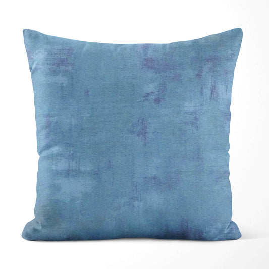 Faded Denim Blue Abstract Grunge Pillow Covers and Euro Shams color 387