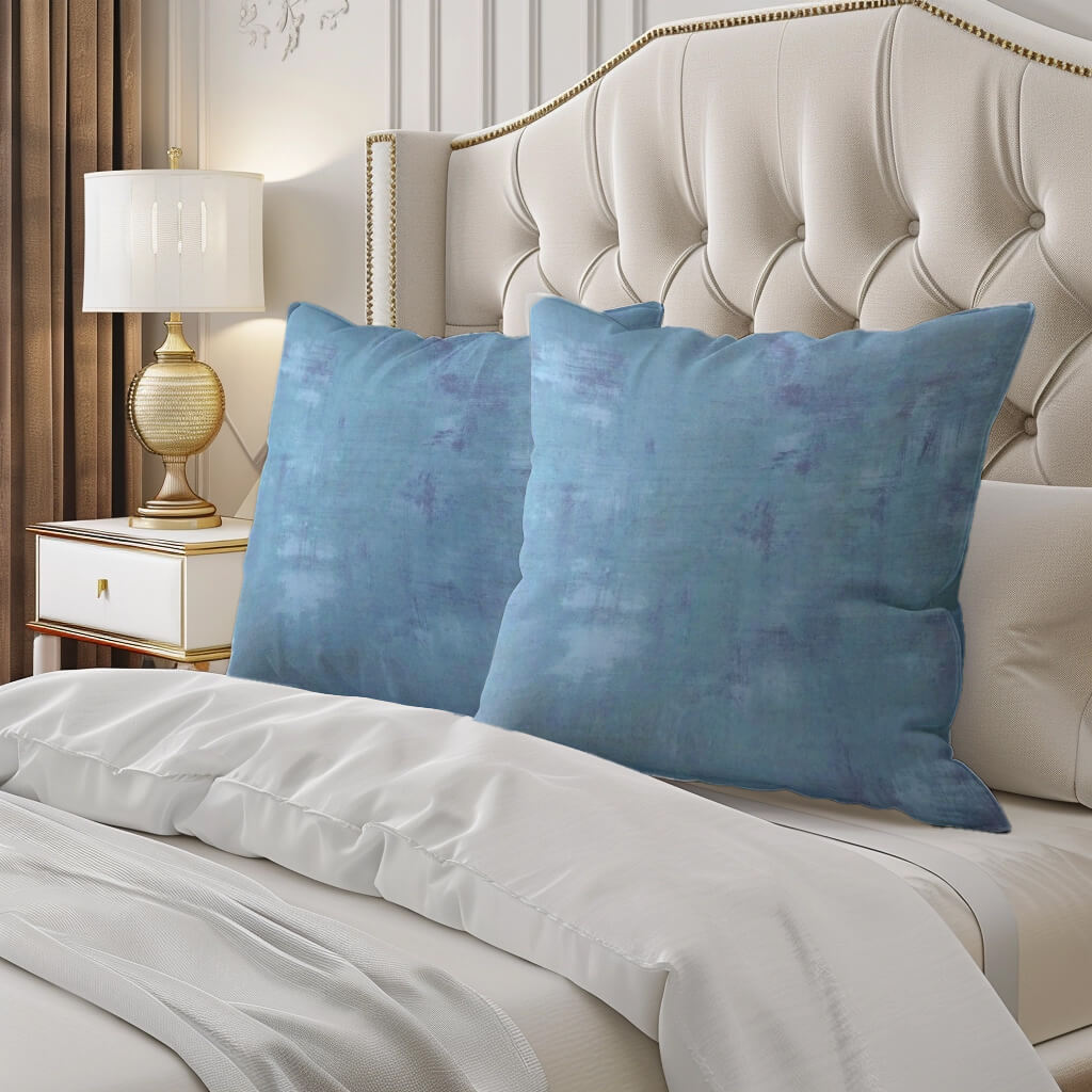 Faded Denim Blue Abstract Pillow Covers color 387