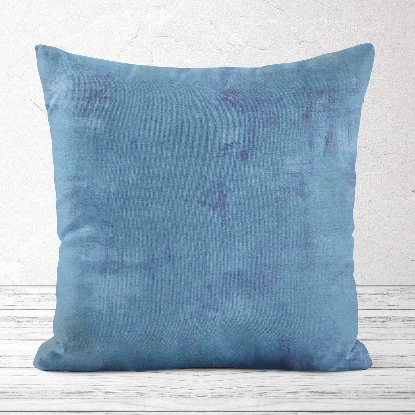 Faded Denim Blue Abstract Grunge Pillow Covers and Euro Shams color 387