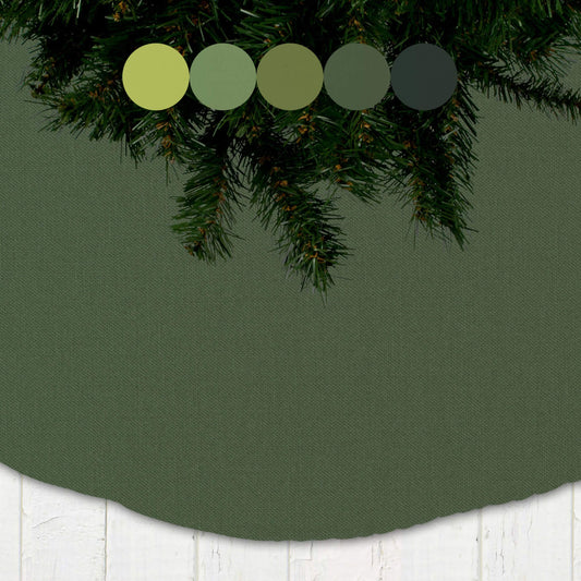 Green Solid Color Christmas Tree Skirts Custom Made to Order