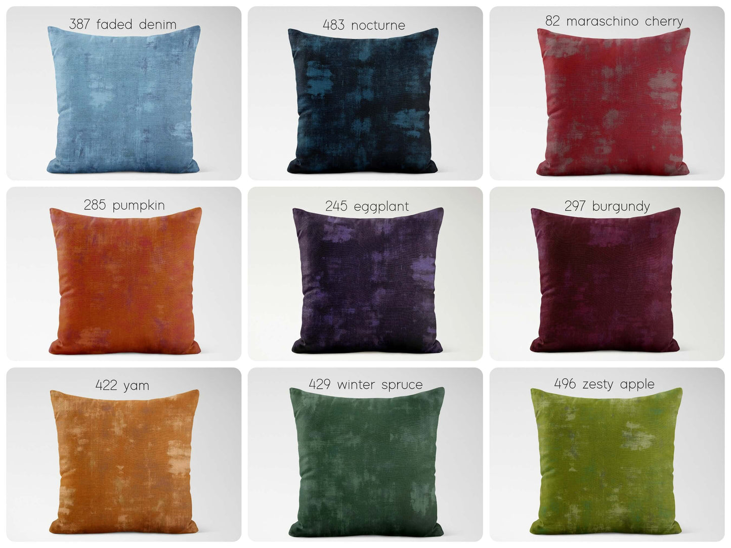 Faded Denim Blue Abstract Pillow Covers color 387