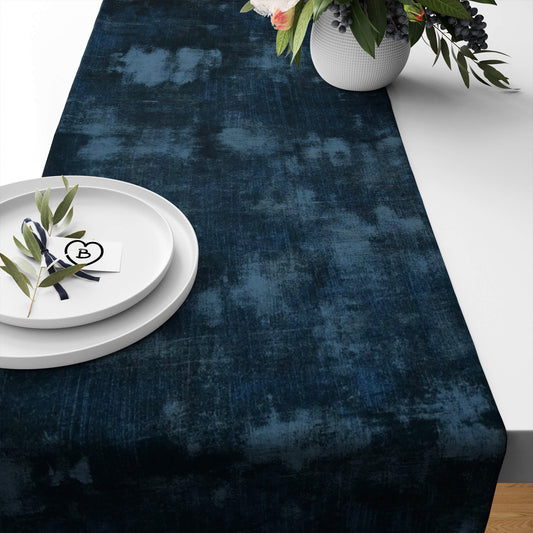 Nocturne Dark Blue Abstract Table Runners Placemats color 483