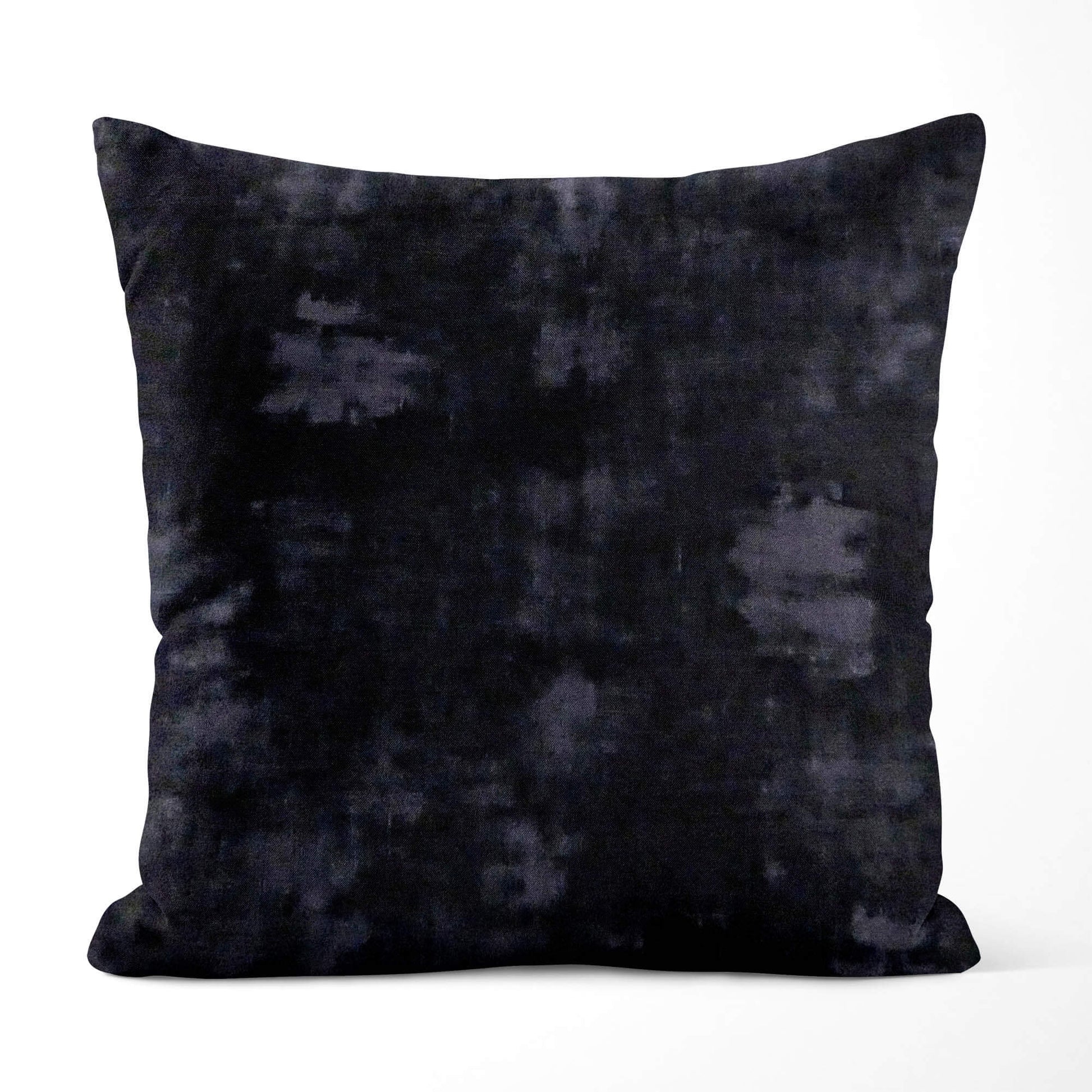 Onyx Black Abstract Grunge Pillow Covers and Euro Shams color 99