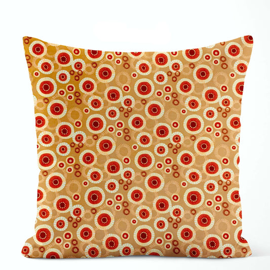 Caramel Medallion Sunburst Pillow Covers and Euro Shams