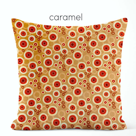 Caramel Medallion Sunburst Pillow Covers