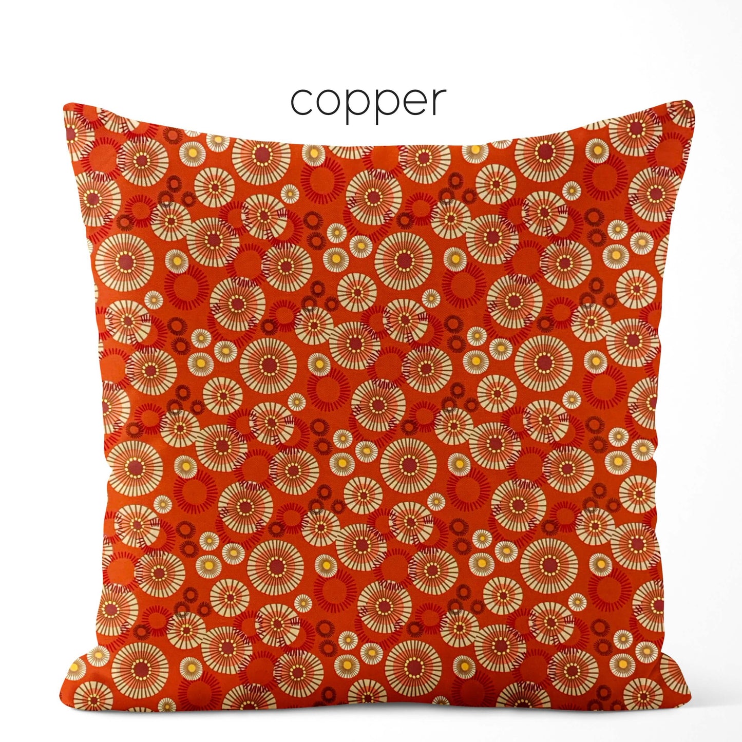 Copper Medallion Sunburst Pillow Covers