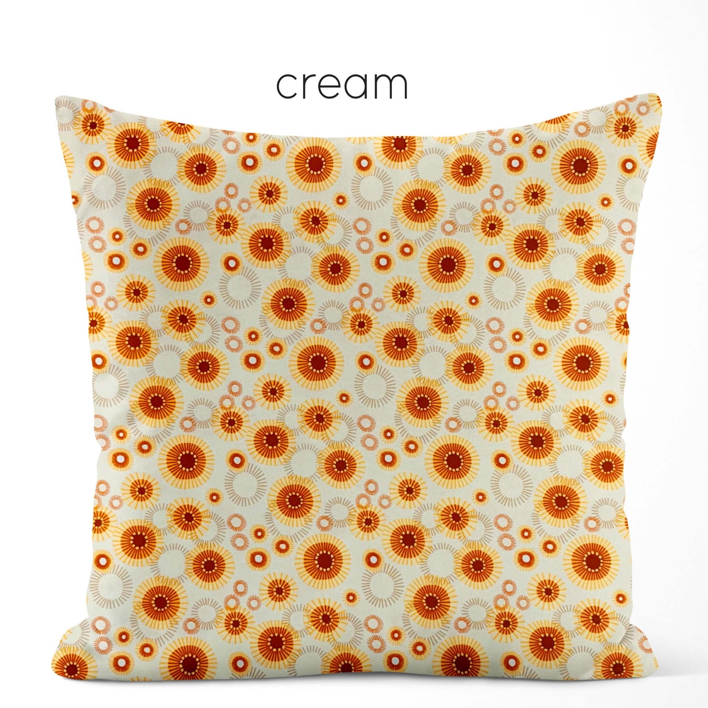 Cream Medallion Sunburst Pillow Covers