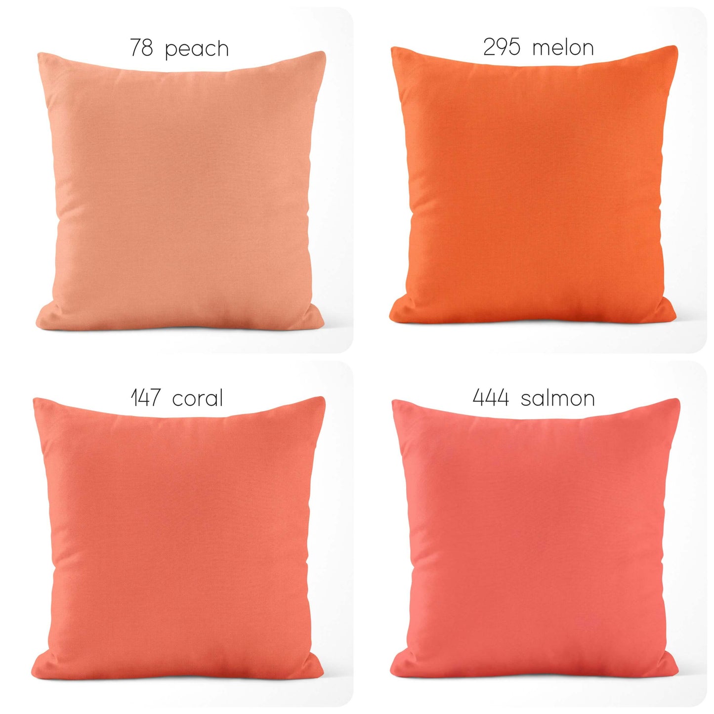 Coral Cotton Pillow Covers color 147