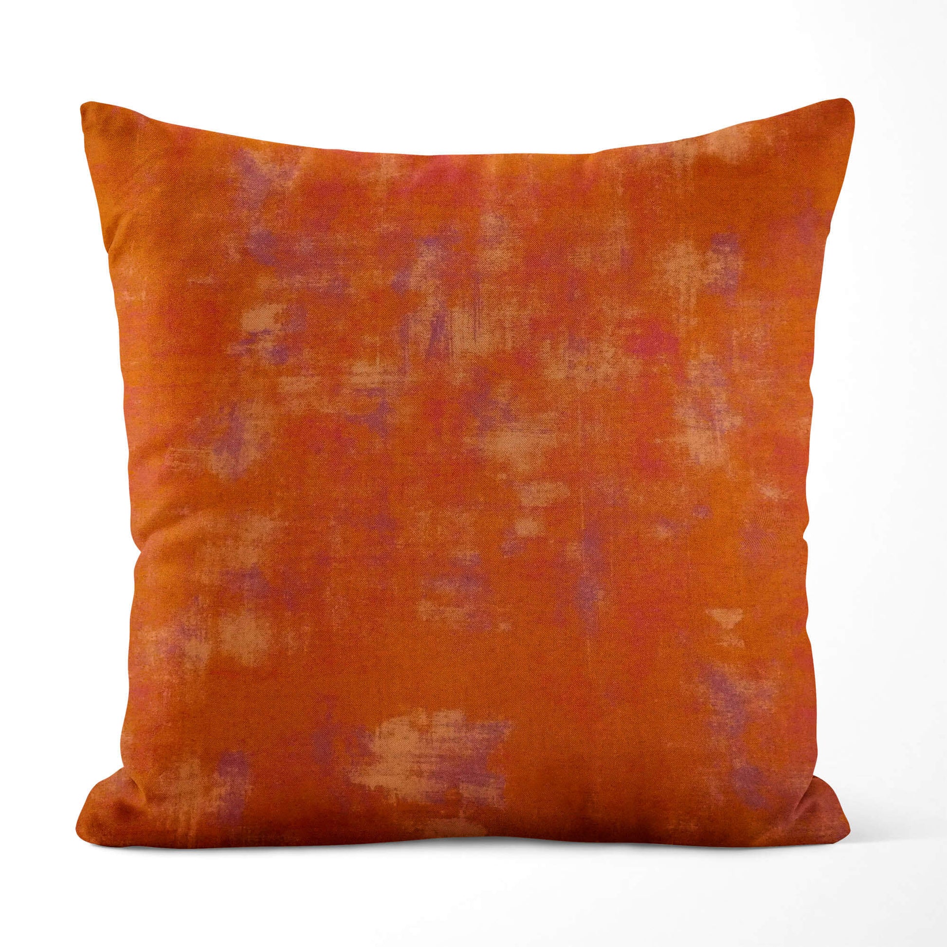 Pumpkin Orange Abstract Grunge Pillow Covers and Euro Shams color 285