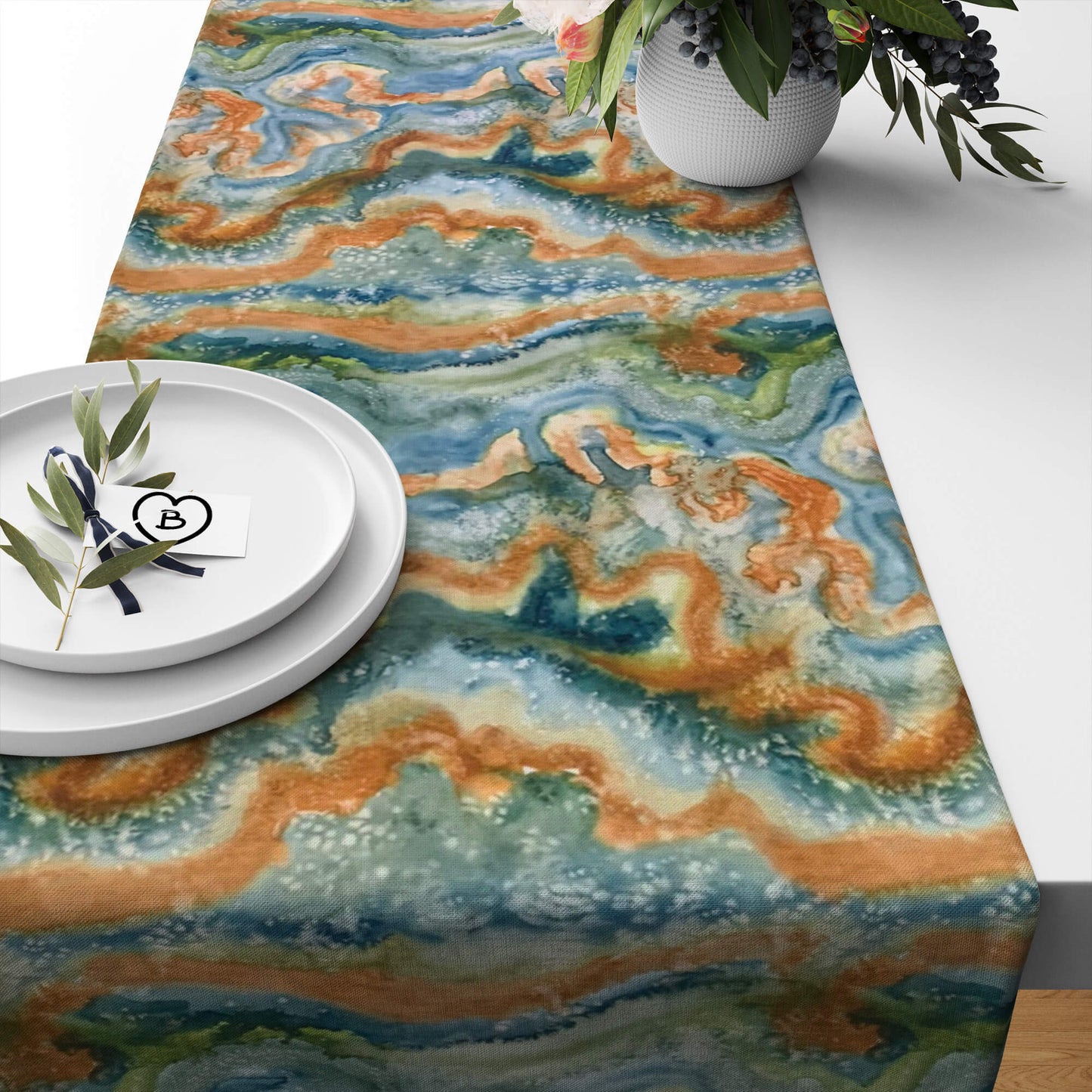 River Canyon Abstract Desert Oasis Table Runners