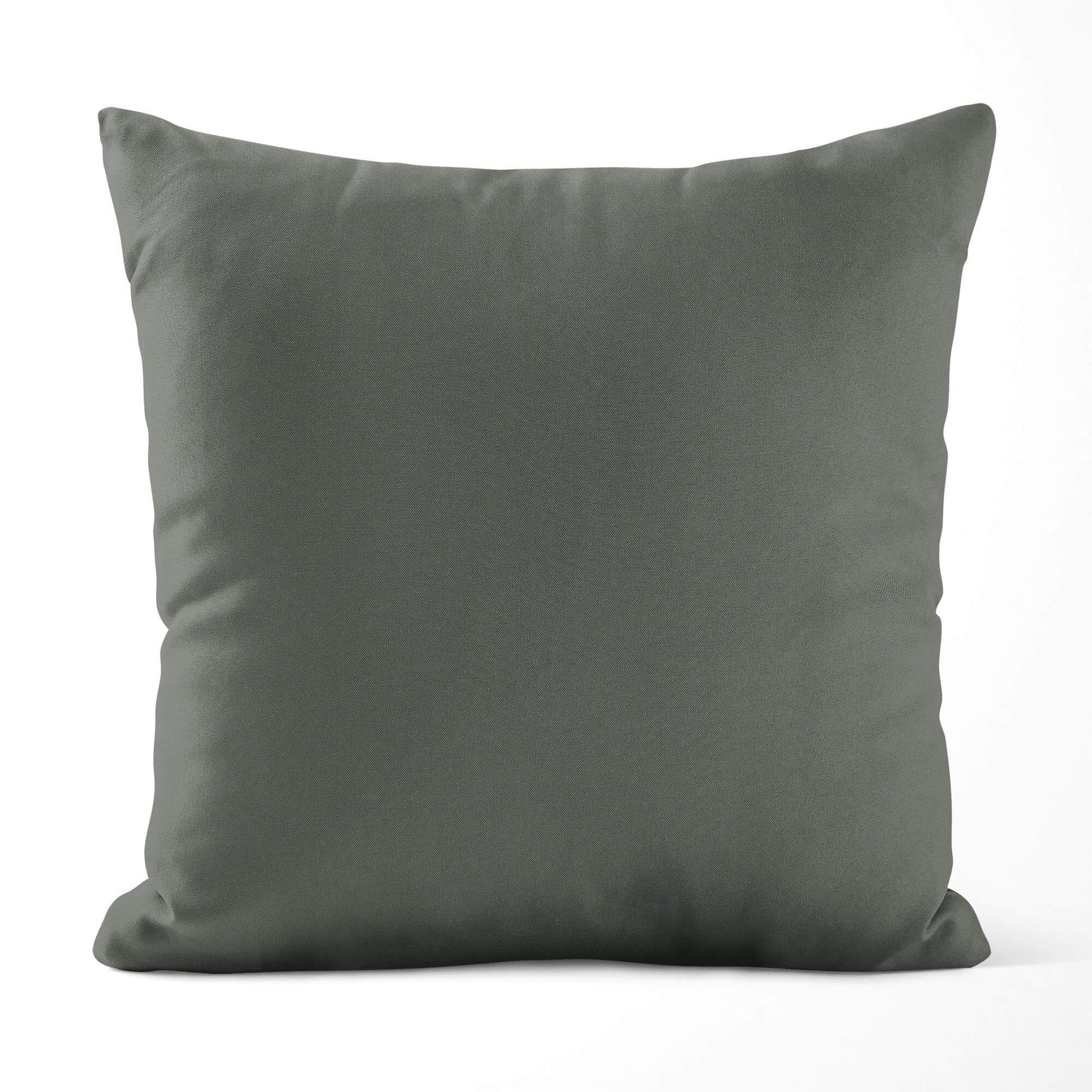 Slate Gray Throw Pillow Covers and Euro Shams Premium USA Cotton - b170