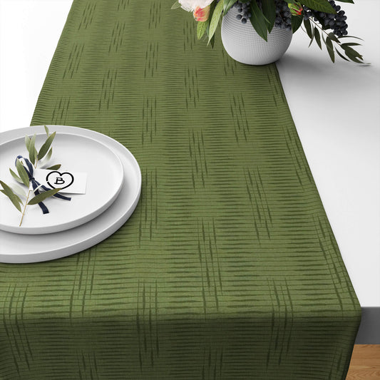 Fern Green Modern Print Table Runners and Placemats