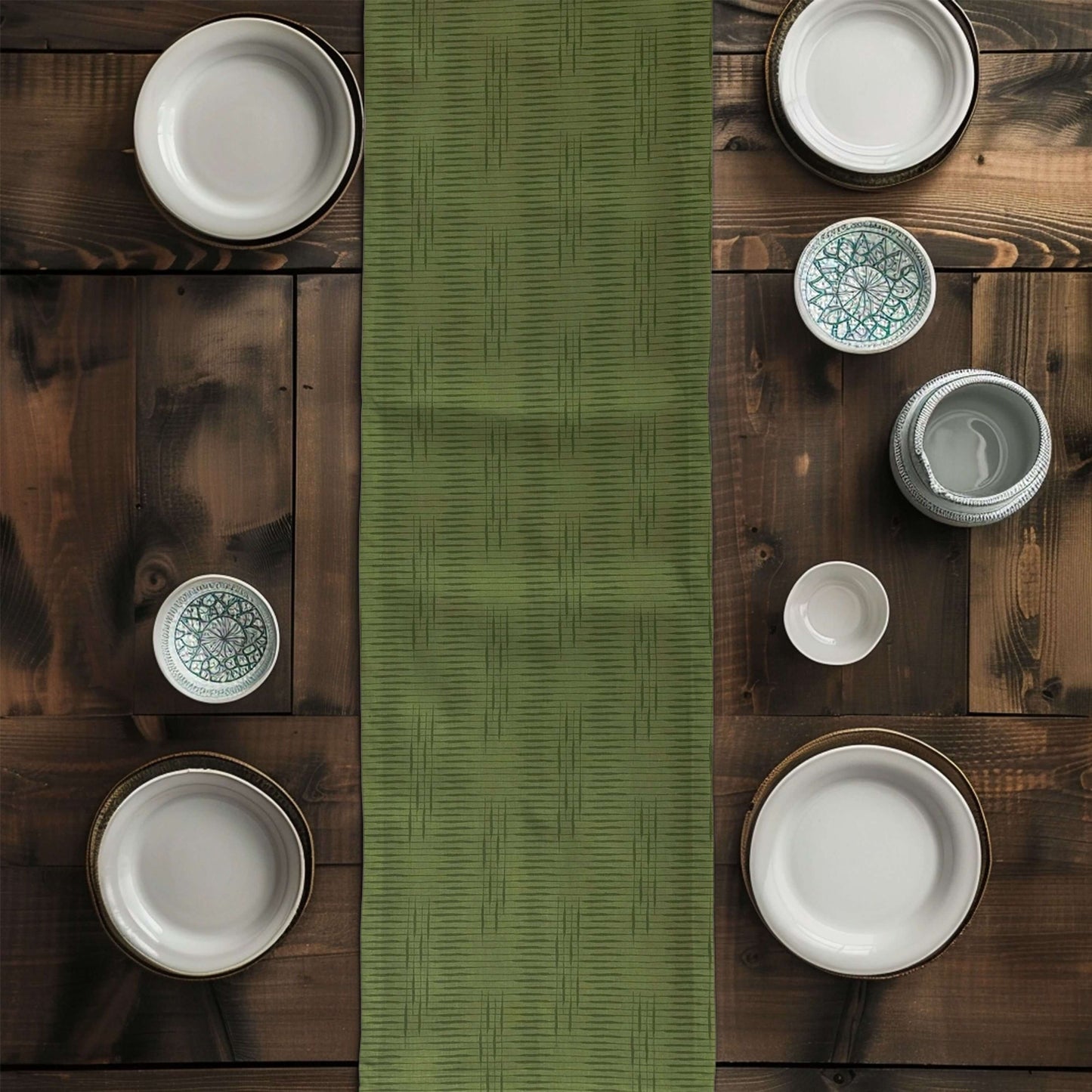 Fern Green Table Runners Placemats Modern Print