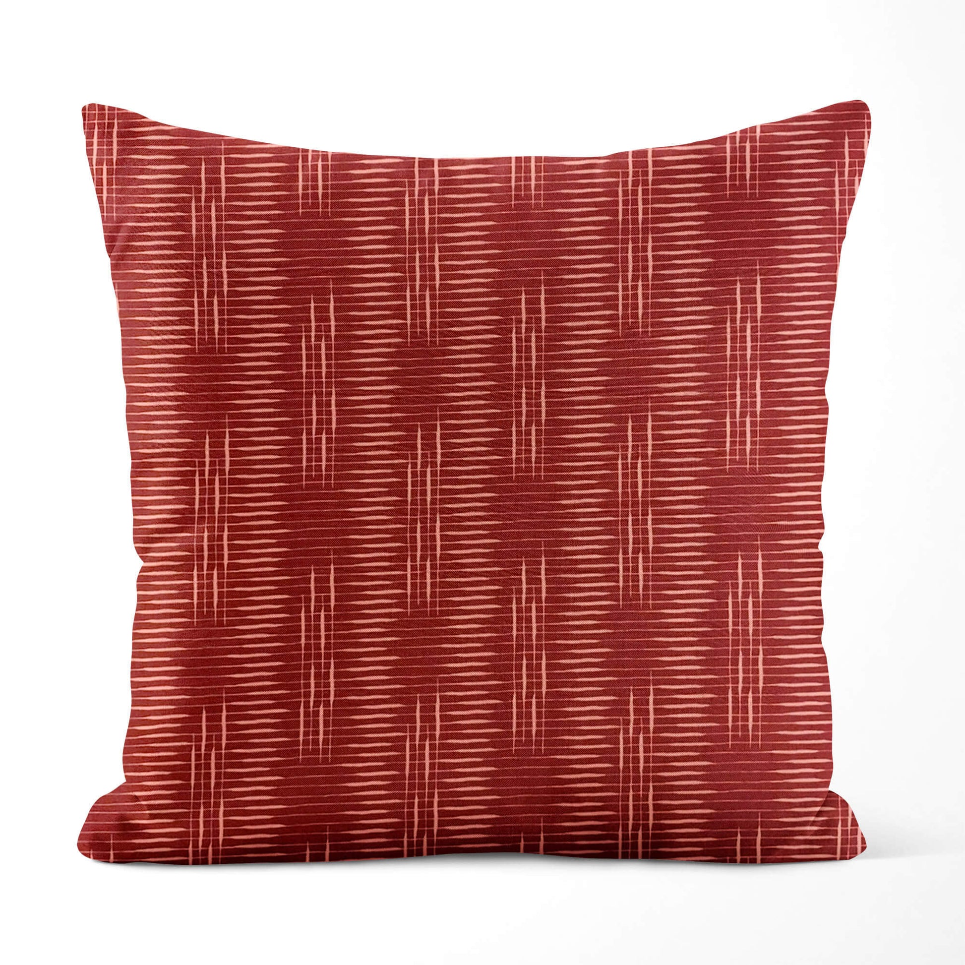 Cinnamon Brick Red Modern Print Pillow Covers and Euro Shams