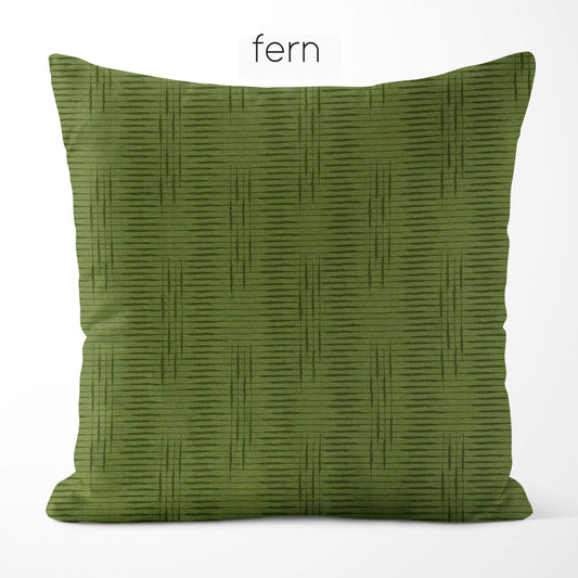 Modern Print Pillow Covers Euro Shams Fern Green