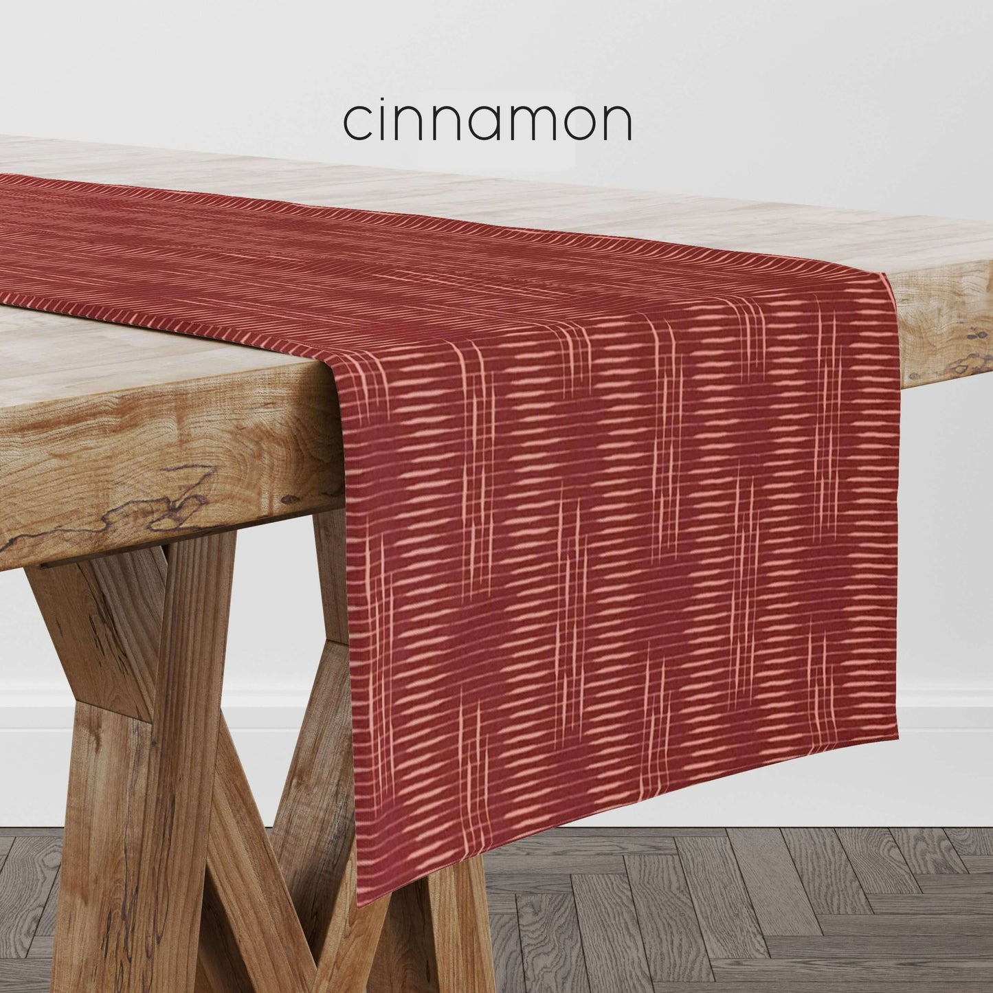 Cinnamon Brick-Red Table Runners Placemats Modern Print